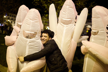 Foto de los disfraces de la Nochevieja 2023 en Pamplona./