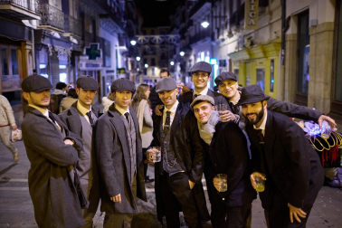 Foto de los disfraces de la Nochevieja 2023 en Pamplona./