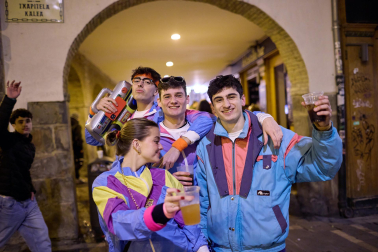 Foto de los disfraces de la Nochevieja 2023 en Pamplona./