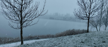 Balsa de la Morea, Beriáin, con nieve