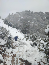 La bajada, también con mucha nieve