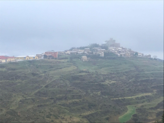 Nieve sobre Ujué a las 16 horas de este miércoles 10 de enero