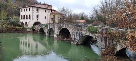 El río Ultzama, a su paso por Villava.