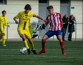 Hugo Rincón, en un torneo con Osasuna siendo cadete