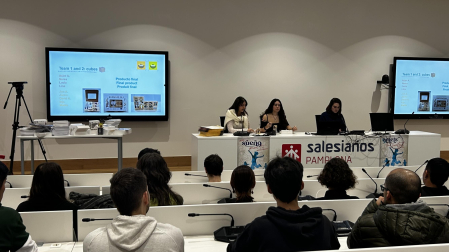 Imagen de la presentación del proyecto en el Aula Magna de Salesianos