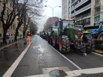 Fotos del cuarto día de la tractorada en Navarra.