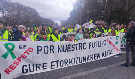 Vídeo con el inicio de la marcha en apoyo al campo navarro