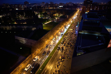Imágenes de la marcha a favor del agro navarro.