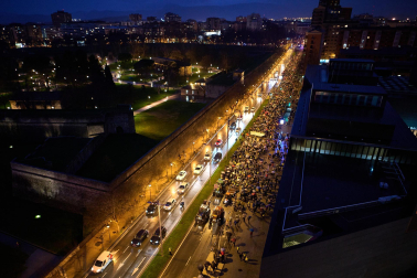 Imágenes de la marcha a favor del agro navarro.