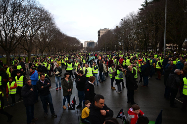 Imágenes de la marcha a favor del agro navarro.
