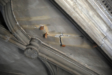 Así luce la iglesia de San Salvador de Sangüesa tras 23 años cerrada por daños estructirales./