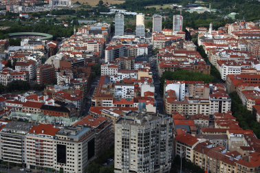Vista aérea del II Ensanche de Pamplona