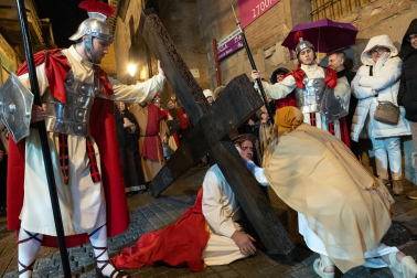 Fotos de la escenificación de la Pasión de Jesús, en la Semana Santa de Tudela.