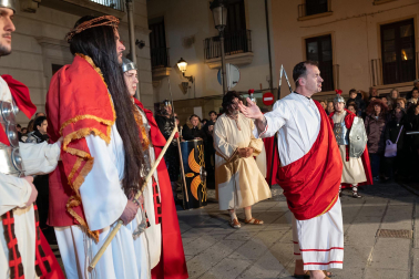 Fotos de la escenificación de la Pasión de Jesús, en la Semana Santa de Tudela.