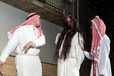 Fotos de la escenificación de la Pasión de Jesús, en la Semana Santa de Tudela.
