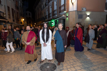 Fotos de la escenificación de la Pasión de Jesús, en la Semana Santa de Tudela.