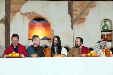Fotos de la escenificación de la Pasión de Jesús, en la Semana Santa de Tudela.