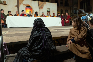 Fotos de la escenificación de la Pasión de Jesús, en la Semana Santa de Tudela.