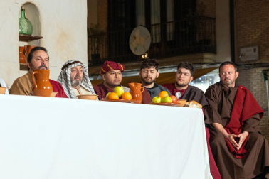 Fotos de la escenificación de la Pasión de Jesús, en la Semana Santa de Tudela.