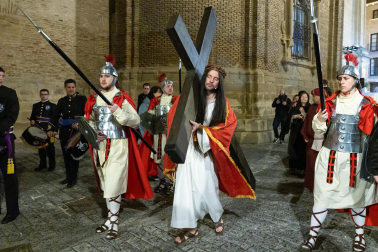 Fotos de la escenificación de la Pasión de Jesús, en la Semana Santa de Tudela.