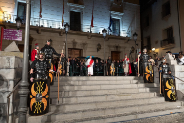 Fotos de la escenificación de la Pasión de Jesús, en la Semana Santa de Tudela.
