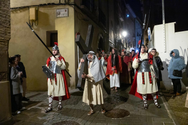 Fotos de la escenificación de la Pasión de Jesús, en la Semana Santa de Tudela.