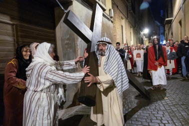Fotos de la escenificación de la Pasión de Jesús, en la Semana Santa de Tudela.