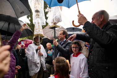 Recibimiento del Ángel de Aralar en Pamplona.