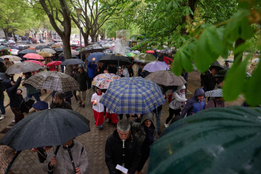 Recibimiento del Ángel de Aralar en Pamplona.