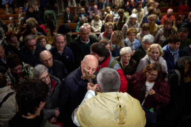 Recibimiento del Ángel de Aralar en Pamplona.