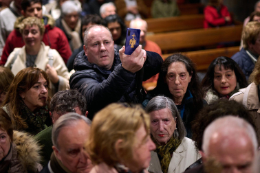 Recibimiento del Ángel de Aralar en Pamplona.