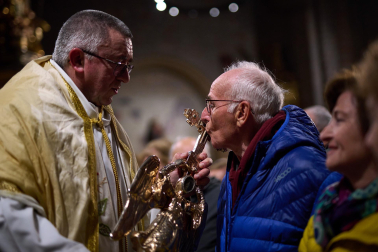 Recibimiento del Ángel de Aralar en Pamplona.