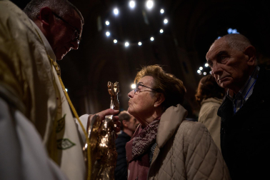 Recibimiento del Ángel de Aralar en Pamplona.