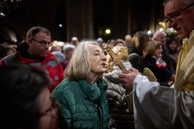 Recibimiento del Ángel de Aralar en Pamplona.