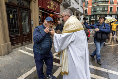 Recepción al Ángel de Aralar en el Ayuntamiento de Pamplona.