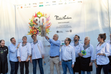 Fotos del inicio de las fiestas de la verdura en Tudela. /