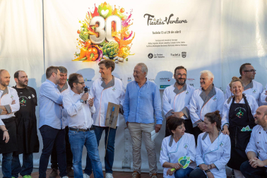 Fotos del inicio de las fiestas de la verdura en Tudela. /