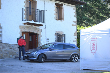 Imagen del domicilio en el que un padre ha matado a su hijo de un disparo en Labiano