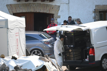 Fotos del lugar en el que un padre ha matado a su hijo en Labiano.