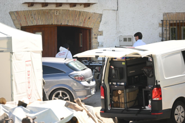 Fotos del lugar en el que un padre ha matado a su hijo en Labiano.