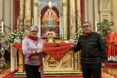 Misa de la escalera del 5 de mayo en la parroquia de San Lorenzo.