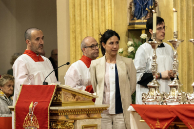 Misa de la escalera del 5 de mayo en la parroquia de San Lorenzo.