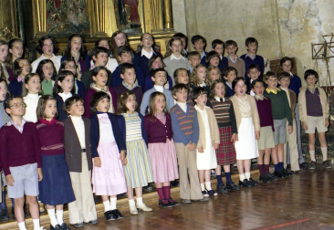 Imágenes de la exposición sobre los 50 años de la Escuela de Música de Sangüesa.