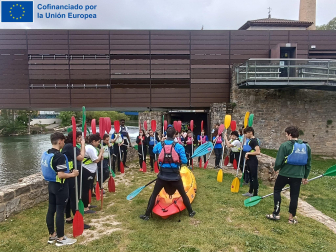 Actividades realizadas por el alumnado de 4º de ESO del colegio Padres Reparadores de Puente la Reina durante la estancia de sus invitados alemanes, del colegio Leoninum, en Navarra