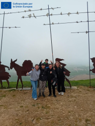 Actividades realizadas por el alumnado de 4º de ESO del colegio Padres Reparadores de Puente la Reina durante la estancia de sus invitados alemanes, del colegio Leoninum, en Navarra