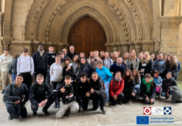 Actividades realizadas por el alumnado de 4º de ESO del colegio Padres Reparadores de Puente la Reina durante la estancia de sus invitados alemanes, del colegio Leoninum, en Navarra