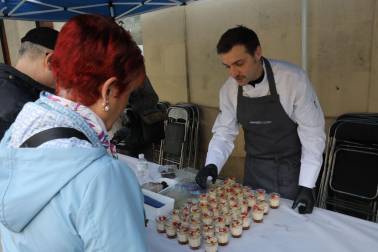 Degustación realizada en Pamplona empleando productos navarros.