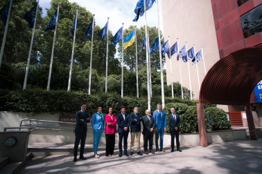 Foto de la presentación de los VI Cursos Europeos de Verano organizados por Fundación Diario de Navarra y Equipo Europa./