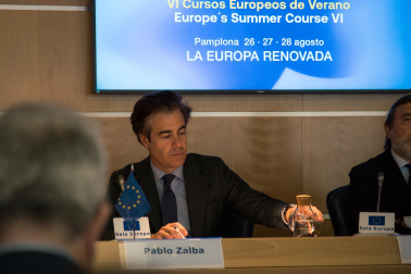 Foto de la presentación de los VI Cursos Europeos de Verano organizados por Fundación Diario de Navarra y Equipo Europa./