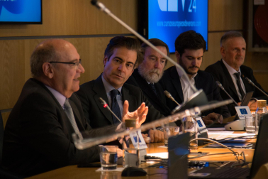 Foto de la presentación de los VI Cursos Europeos de Verano organizados por Fundación Diario de Navarra y Equipo Europa./